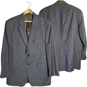 Lauren Ralph Lauren Pinstripe Wool Sport Coat Dinner Jacket Blazer Mens 42R Gray